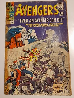 Buy Avengers #14 Mar 1965 Good- 1.8  Even Avengers Can Die!  • 24.99£
