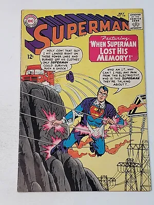 Buy Superman 178 DC Comics Debut Of Red/Gold Kryptonite Silver Age 1965 • 17.58£