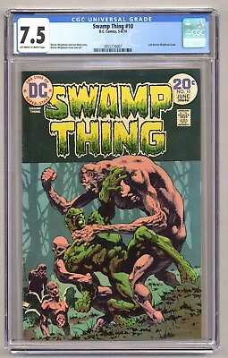 Buy Swamp Thing 10 (CGC 7.5) Last Bernie Wrightson Issue 1974 DC Comics L665 • 48.61£