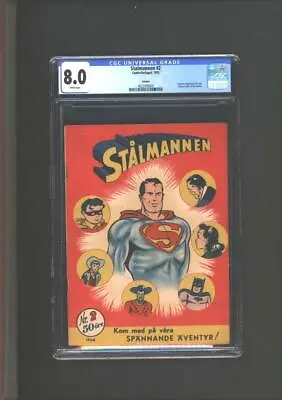 Buy Stalmannen #2 CGC 8.0 Swedish Edition Contains Superman 73 & Action 162 Stories  • 402.13£