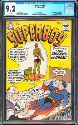 Buy Superboy #83 CGC 9.2 (1960) DC Comics - 1st Appearance Of Kryptonite Kid! L@@K! • 1,261.47£