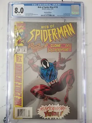 Buy Web Of Spiderman #118 CGC 8.0 1st Scarlet Spider *Newsstand* • 67.20£