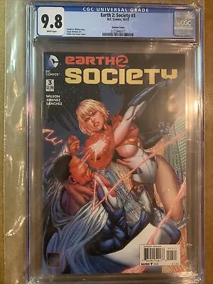 Buy Earth 2 Society #3 1:25 Retailer Incentive Variant Power Girl VS Val Zod CGC 9.8 • 98.83£