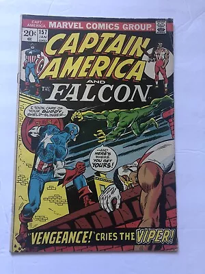 Buy CAPTAIN AMERICA & FALCON 157 1st Appearance Of The Viper; Sharon Carter Vg • 9.52£