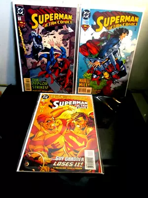 Buy Action Comics Comic Book #707-709 Superman DC Comics 1995 BAGGED BOARDED • 3.36£