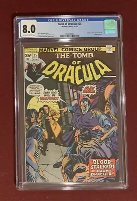 Buy Marvel Tomb Of Dracula 25 1st First Appearance Hannibal King CGC 8.0 • 562.10£
