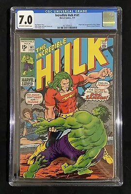 Buy Incredible Hulk #141 CGC 7.0 1st App & Origin Of Doc Sampson! • 197.57£