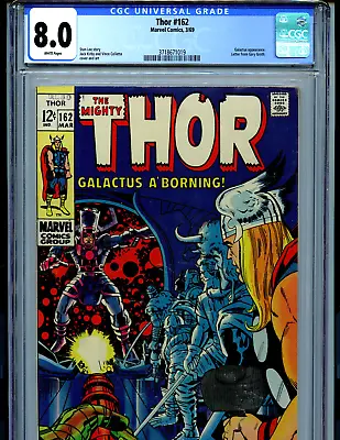 Buy Mighty Thor  # 162 CGC 8.0 1969  Galactus Amricons K52 • 209.10£