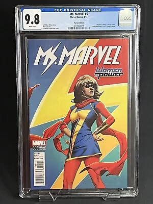 Buy CGC (9.8) Ms.Marvel #5 Women Of Power Variant Captain Marvel 1 Homage 2016 Comic • 32.13£