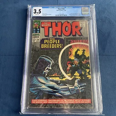 Buy Thor 134 - 1966 - 1st High Evolutionary - Cents Issue - CGC 3.5 • 219.99£