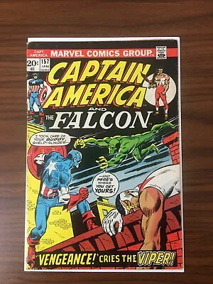 Buy Captain America And The Falcon #157 Vs. Viper Marvel Comics 1973.   (G) • 9.52£