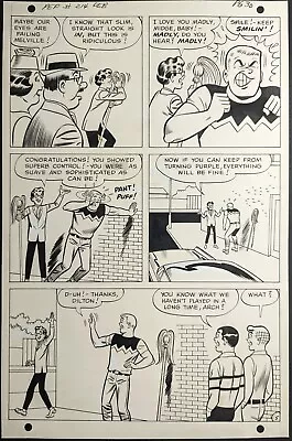 Buy Original Art, PEP #214 P#5/30 Dan DeCARLO? 1968  Mop Up  Archie (A# 2003 • 119.93£