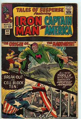 Buy Tales Of Suspense #62 6.0 // Origin Of The Mandarin Marvel Comics 1965 • 86.72£