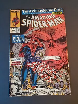 Buy Amazing Spider-Man #324  Finale In Red!  Assassin Nation Plot Part 6 1989 • 11.99£