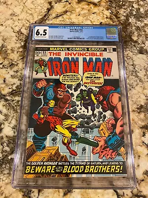 Buy Iron Man #55 Cgc 6.5 Ow/wh Pages 1st Thanos Drax Starfox Huge Marvel Key Book • 420.32£