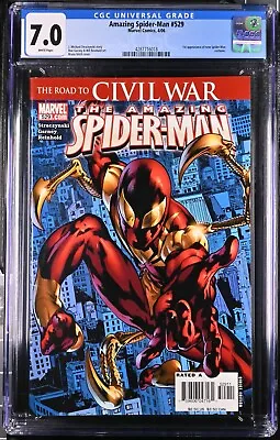 Buy Amazing Spider-Man #529 CGC 7.0 Marvel 2006 Civil War Debut Iron Spider Costume • 31.67£