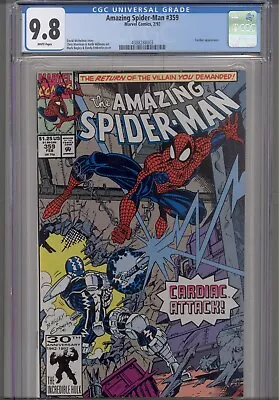 Buy Amazing Spider-Man #359 CGC 9.6 1992 Marvel Comics Cardiac App • 63.56£