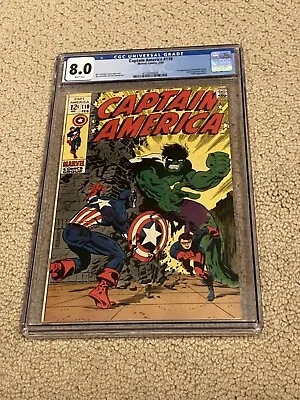 Buy Captain America 110 CGC 8.0 White Pages (1st App Madame Hydra)- Classic Steranko • 324.23£