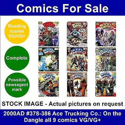 Buy 2000AD #378-386 Ace Trucking Co.: On The Dangle All 9 Comics VG/VG+ • 12.99£