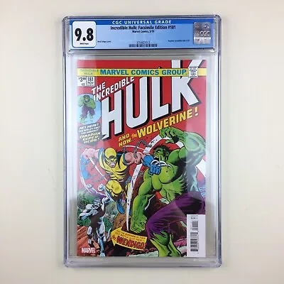 Buy Incredible Hulk Facsimile Edition #181 (2019) CGC 9.8, 1st Wolverine, 1ST PRINT • 59.30£