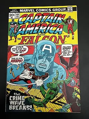 Buy Captain America #158 VF+/NM! HIGH GRADE Falcon The Viper Sal Buscema Art 1973 • 19.76£