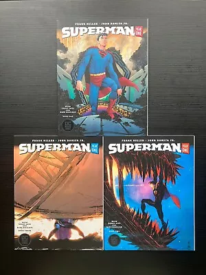 Buy SUPERMAN Year One Full Set #1,2,3 Books Dc Comics Black Label BN Oversized 2019 • 11.99£