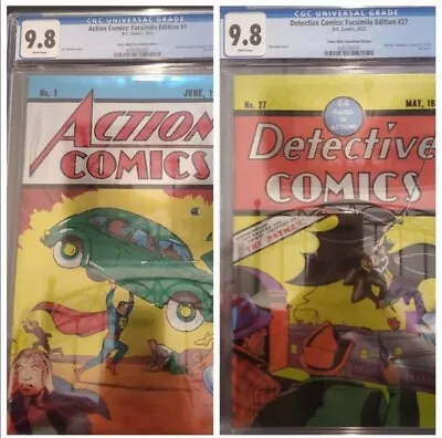 Buy Detective Comics #27 / Action Comics #1 NYCC CGC 9.8 Foil Facsimile Set 2022 • 289.54£