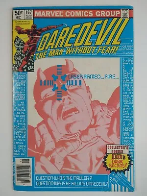 Buy Marvel Comics Daredevil #167 1st Appearance/Death The Mauler FN/VF 7.0 • 18.18£
