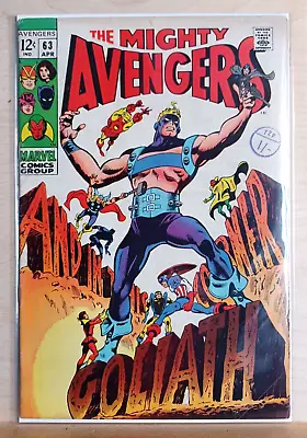 Buy AVENGERS #63 (1969) KEY 1st Clint Barton As Goliath, Around VG+ 4.5 • 25.95£