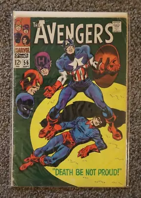 Buy Avengers Comic Issue 56 VG- Grade 1968 Captain America • 11.86£