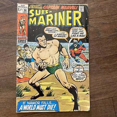 Buy Sub-Mariner (1968 1st Series) #30  1970 Silver Age Marvel • 10£