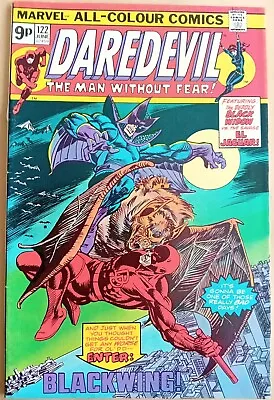 Buy Daredevil #122 - FN/VFN (7.0) - Marvel 1975 - 9p UK Price Variant - Vs Blackwing • 7.99£