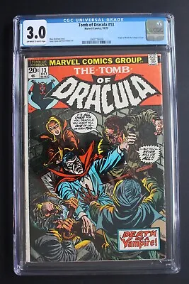 Buy TOMB OF DRACULA #13 ORIGIN 3rd BLADE MCU 1973 1st Cameo Deacon Frost CGC GVG 3.0 • 78.20£