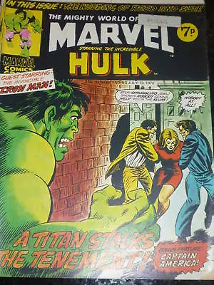 Buy Mighty World Of MARVEL Starring The INCREDIBLE HULK - No 93 - Date 13/07/1974 • 14.99£