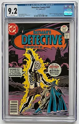 Buy Detective Comics #469 (1977) CGC 9.2 WH ~ Batman ~ 1st App. Dr. Phosphorus • 130.45£