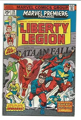 Buy Marvel Premiere #29 (1976), The Liberty Legion FN Range, Roy Thomas, Kirby Cover • 5.04£
