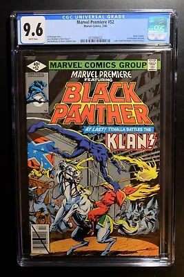 Buy Marvel Premiere #52 Cgc 9.6 - White * Black Panther Battles The Klu Klux Klan * • 157.52£