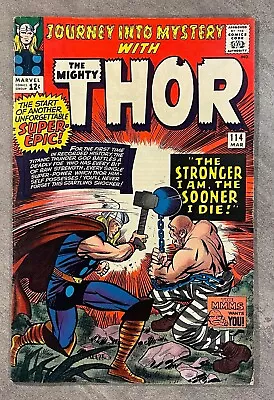 Buy Journey Into Mystery #114 March 1965 -*key!* First Absorbing Man! Nice! Vg+ • 59.37£