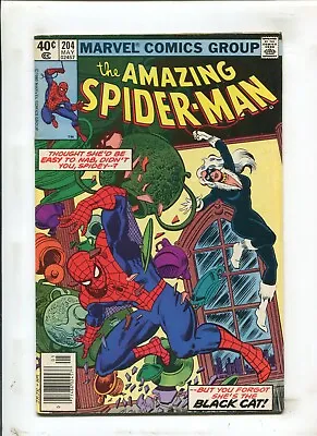 Buy Amazing Spider-Man #204 - Newsstand - 3rd Appearance Of Black Cat (5.0) 1980 • 8.04£