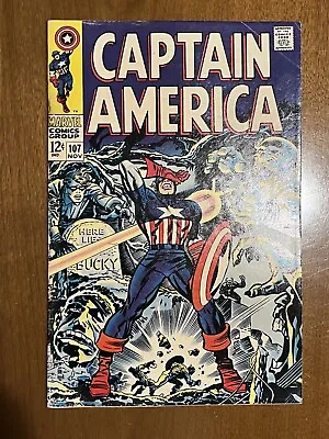 Buy Captain America #107/Silver Age Marvel Comic Book/1st Dr. Faustus/VG • 27.31£