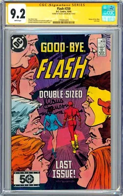 Buy 1985 The Flash #350 CGC SS 9.2 Signed By Klaus Janson Last Issue Return Of Iris • 79.15£