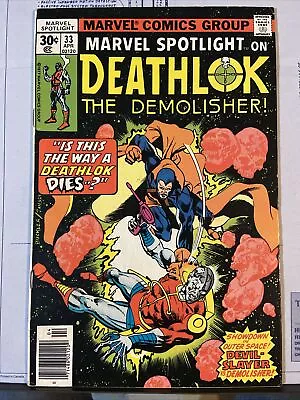 Buy Marvel Spotlight #33 On Deathlok The Demolisher (1977) 1st App Of Devil-Slayer • 6.40£