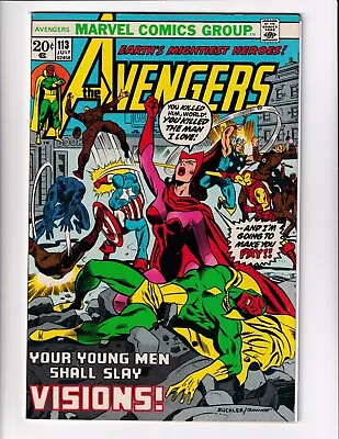 Buy Avengers 113 Fine Marvel Comics Book Iron Man Captain America Vision (1973) • 23.82£