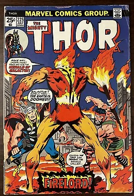 Buy The Mighty Thor #225 - 1ST Firelord Marvel Comics 1974 Good Condition 3.5 • 23.71£