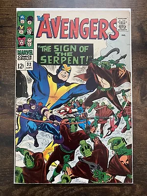 Buy Marvel Comics The Avengers #32 Vol 1 1966 1st Sons Of The Serpent Cents VG+ • 19.99£