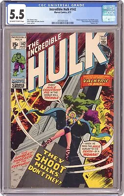 Buy Incredible Hulk #142 CGC 5.5 1971 3970501009 • 46.37£