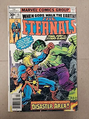 Buy The Eternals #15 The Hulk Marvel Comics 1977 Bronze Age Newsstand Edition. J9 • 19.11£