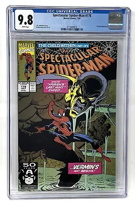 Buy Spectacular Spider-Man #178 CGC 9.8 Marvel Comics, 7/91 Vermin Appearance • 181.34£