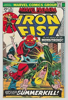 Buy Marvel Premiere #24 Sept 1975 VF+ 8.5 Marvel Iron Fist 1st App Princess Azir • 47.02£