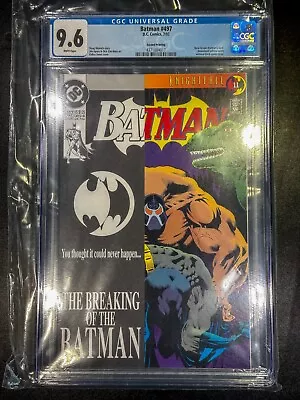 Buy 🦇Batman #497🦇CGC 9.6 NM🦇2nd Print-Breaking Of The Batman-1993🦇FREE SHIPPING • 79.69£